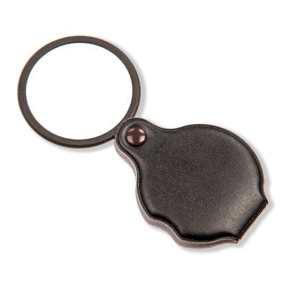 Carson Optical Carson Slide-Open Glass Magnifier, 2in, 4x with Built-in Sliding Case, Black GN-11